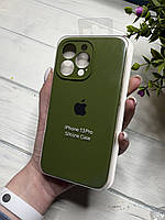 Чехол на IPhone 13 Pro Full+Camera SILICONE CASE,Чехол для Айфон 13 Pro с защитой камеры и закрытым низом Forest Green