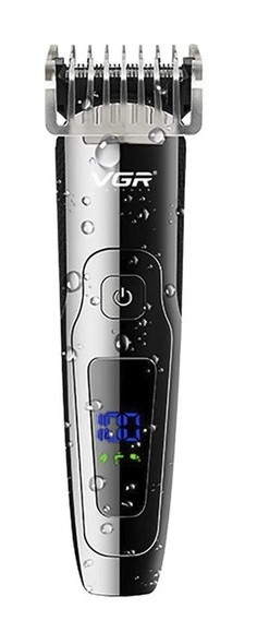Акумуляторна машинка для стрижки волосся з дисплеєм VGR V-072 Тример для стрижки та окантування бороди