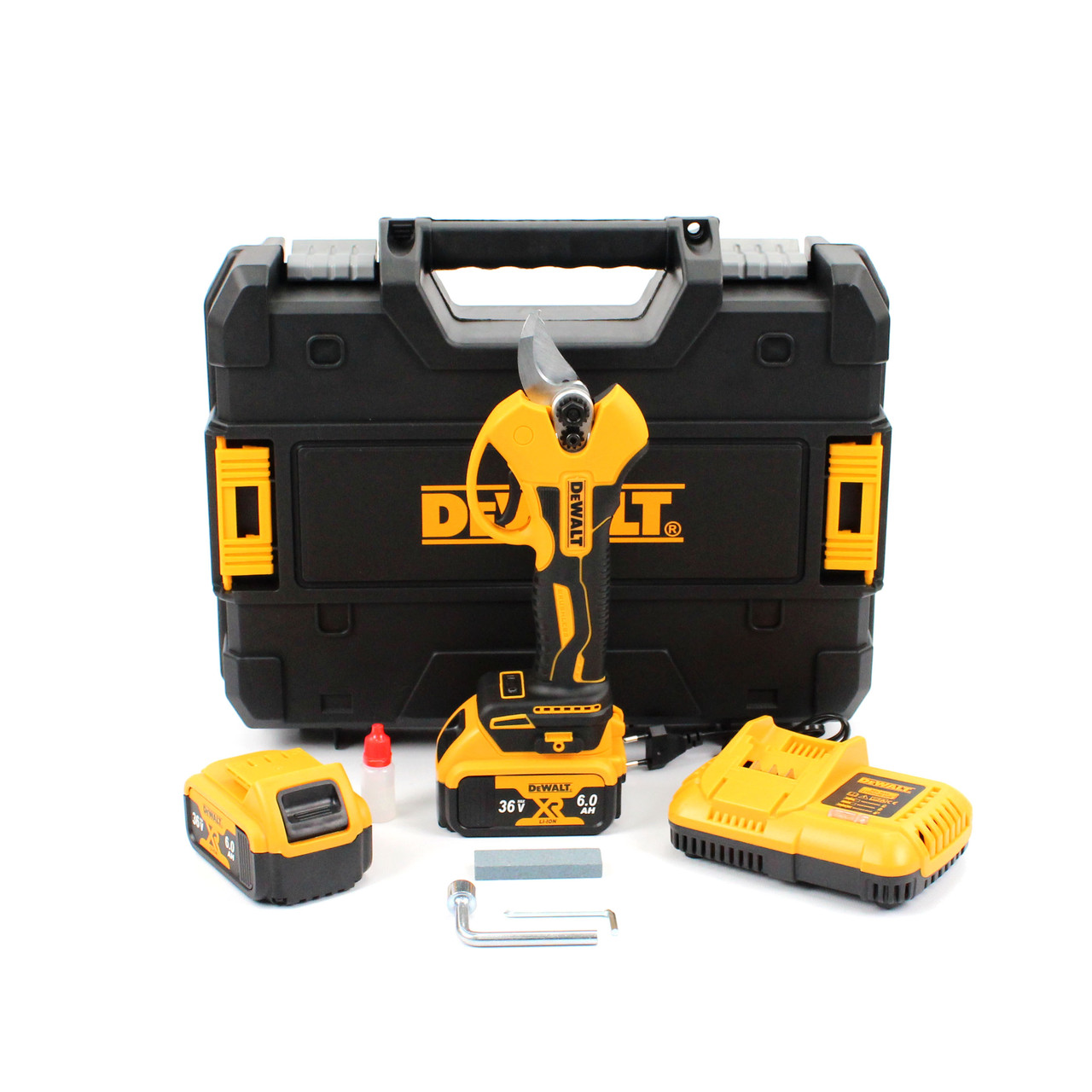 Акумуляторний секатор DeWalt DCMPP550P1 (36V, 6AH), АКБ секатор Деволт