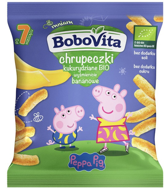 Кукурудзяні палички бананові BoboVita Bio, 20г, фото 1