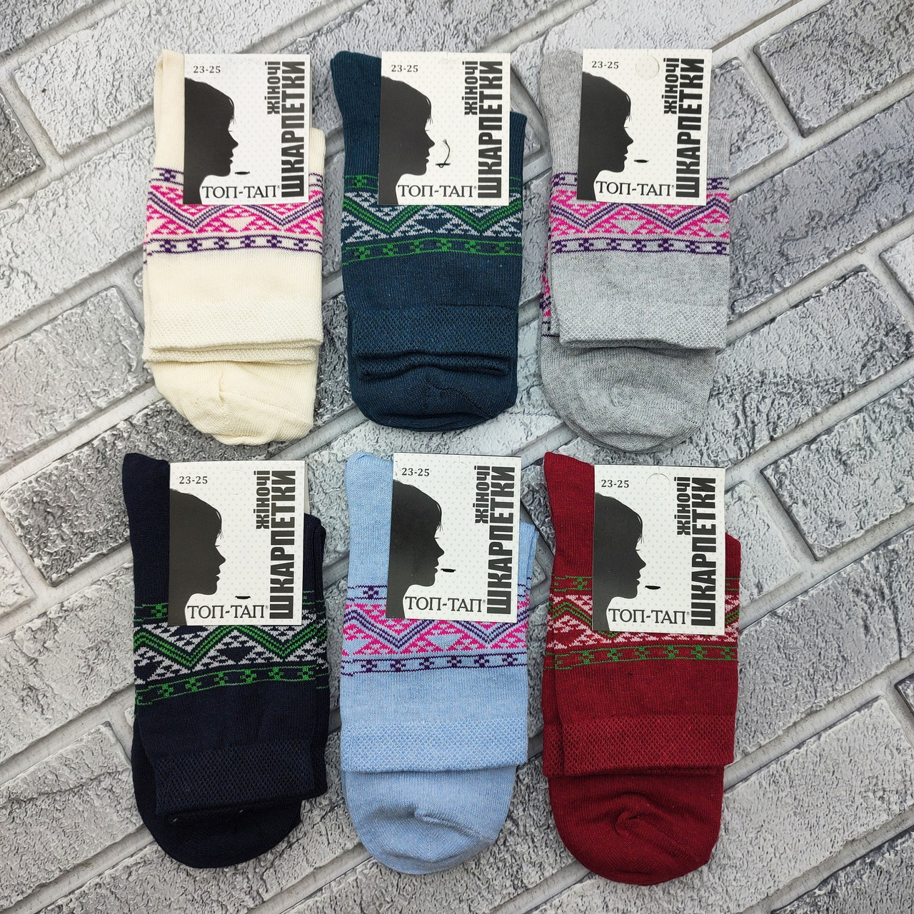 Шкарпетки жіночі високі весна/осінь асорті р.23-25 ​​Топ-Тап Житомир Україна 20010171, фото 1