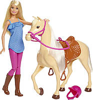 Кукла Барби с лошадью Верховая езда Barbie Horse Blonde