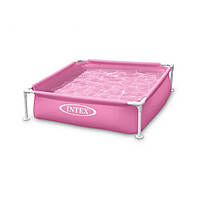Детский каркасный бассейн Intex 57172 122х122х30 см Розовый, World-of-Toys