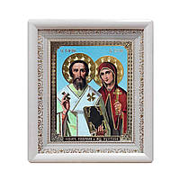 Киприан и Иустинья (молятся от колдовства и черной магии) икона святых в белом киоте