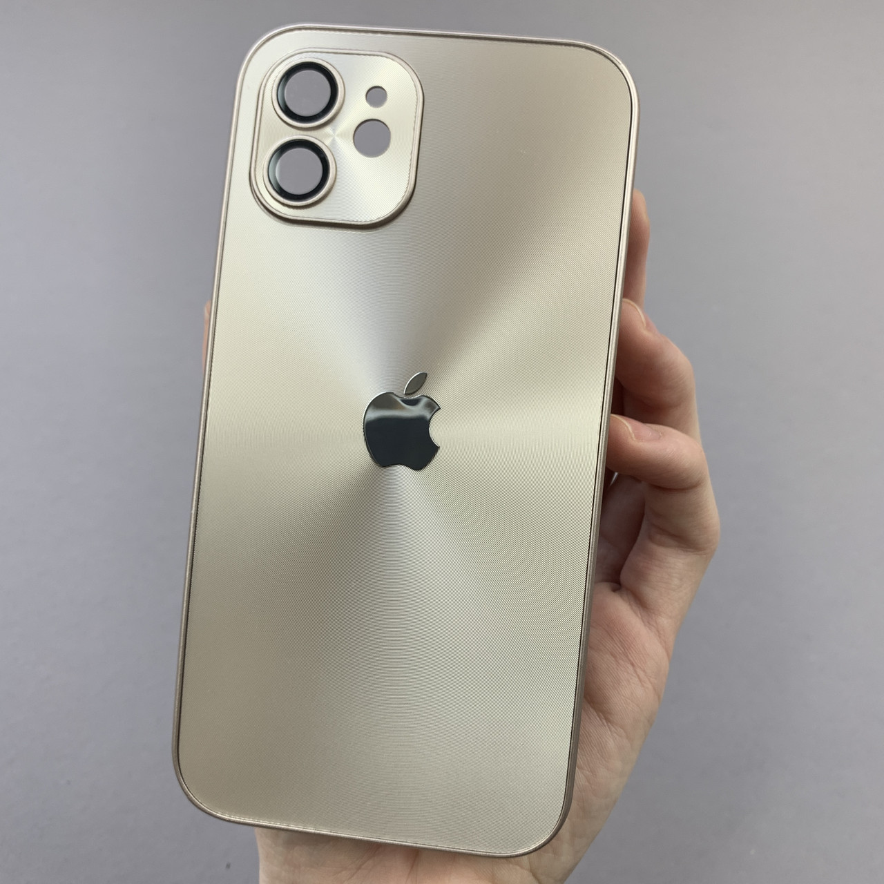 Чохол для Apple iPhone 12 градієнт чохол з лінзами на камері на телефон айфон 12 золотий m9j