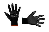 Перчатка Intertool - полиуретановая черная 10" 12 шт. (55910484#)