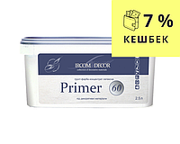 Грунт с мраморной мукой ІРКОМ PRIMER 60 для декоративных покрытий белый 2,5л
