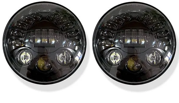 Фари передні основне світло ВАЗ 2101, 2121 LED (178 мм 7") 45 W + повороти з лінзами 2ШТ