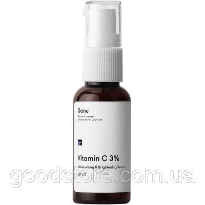 Сироватка для обличчя Sane Vitamic C 3% Moisturizing & Brightening З вітаміном C 30 мл (4820266830489)