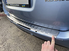 Накладка на задній бампер Renault Koleos 2008-2016 ЧОРНИЙ ХРОМ з загибом TAN24