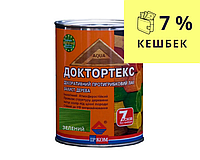 Лазурь-лак антисептический ІРКОМ ДОКТОРТЕКС ІР-013 для древесины зеленый 0,8л