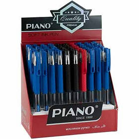 Ручка масляна синя, чорна, червона  PT-350  PIANO2-326