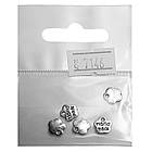 Набір 5 шт Підвіски Кулони 8 мм Квіти Hand Made, Метал Сріблястий, Бірки на Біжутерію, Ярлики, фото 6