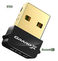 Bluetooth-адаптер Grand-X 5.0 Realtek RTL8761B, 7 devices, aptX, Low Energy (BT50G)