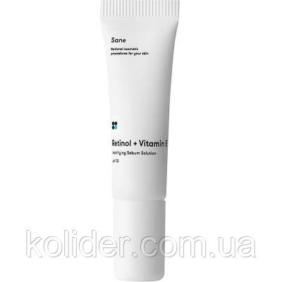 Крем для обличчя Sane Retinol + Vitamin E Mattifying Sebum Solution Матувальний для жирної шкіри 30 мл