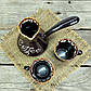 Турка Асканія Coffee 400 мл шоколад керамічна з чашками + розсікач, фото 4