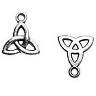 Набір 2 шт Підвіски Кулони 14х12х1,5 мм Триквіт, Метал Сріблястий, для Прикрас Рукоділля, фото 3