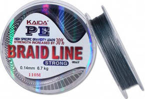 Шнур KAIDA BRAID LINE 110 m 0.14, Kaida