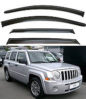 Вітровики JEEP Patriot 2007-2016 (скотч) VIP Китай