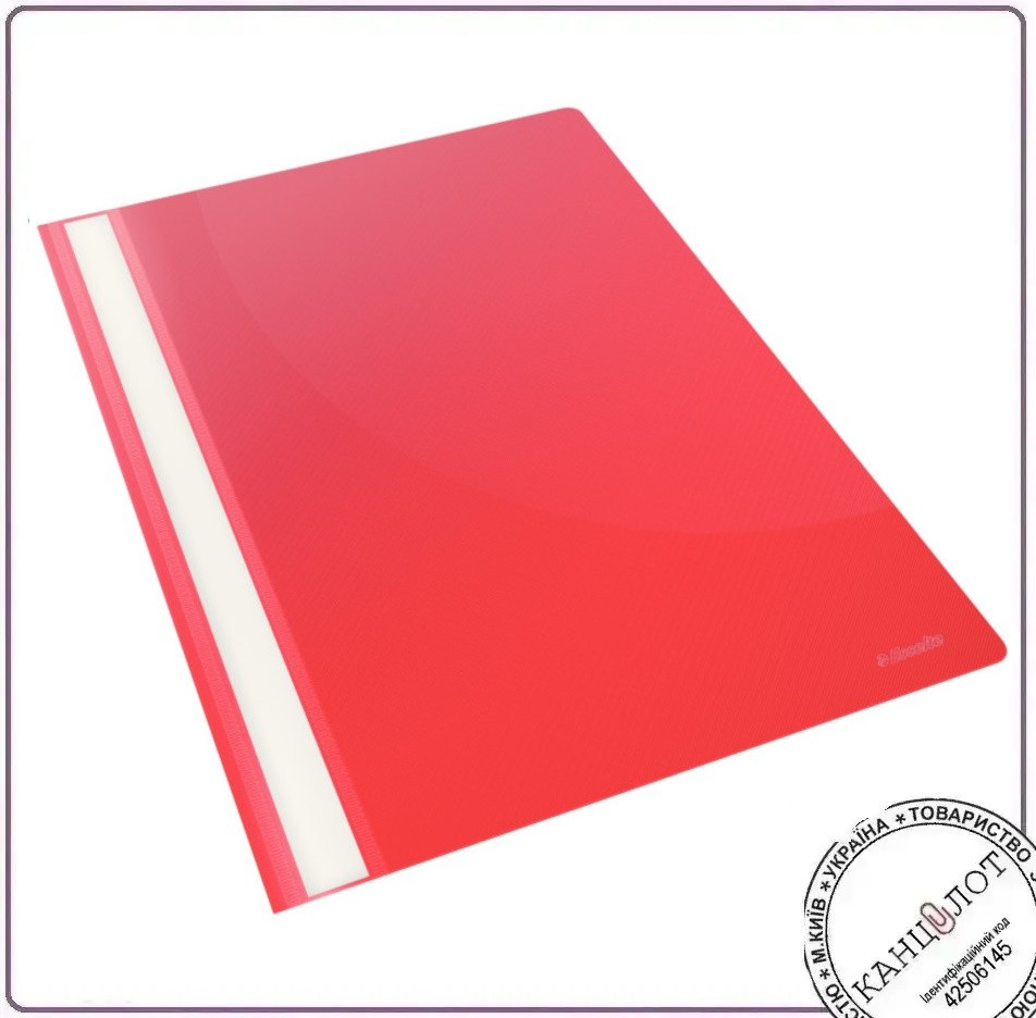 Швидкозшивач ESSELTE VIVIDA А4 , 25шт/уп., пластик червоний (15385), фото 1