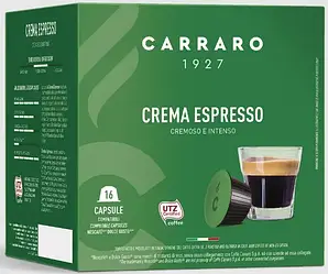 Кава в капсулах Carraro Dolce Gusto Crema Espresso 16 шт Дольче Густо Італія Еспресо