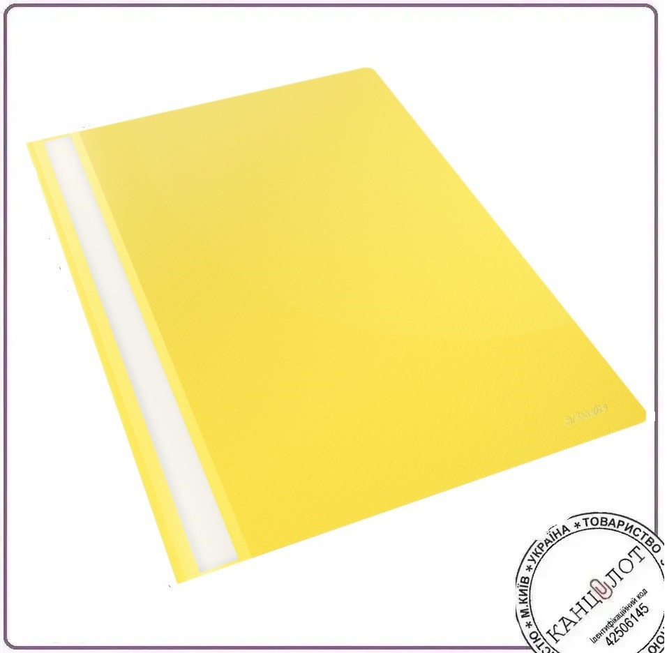 Швидкозшивач ESSELTE VIVIDA А4 , 25шт/уп., пластик жовтий (15383), фото 1