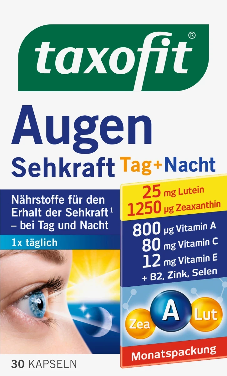Біологічно активна добавка Taxofit Augen Sehkraft Tag+Nacht, 30 шт