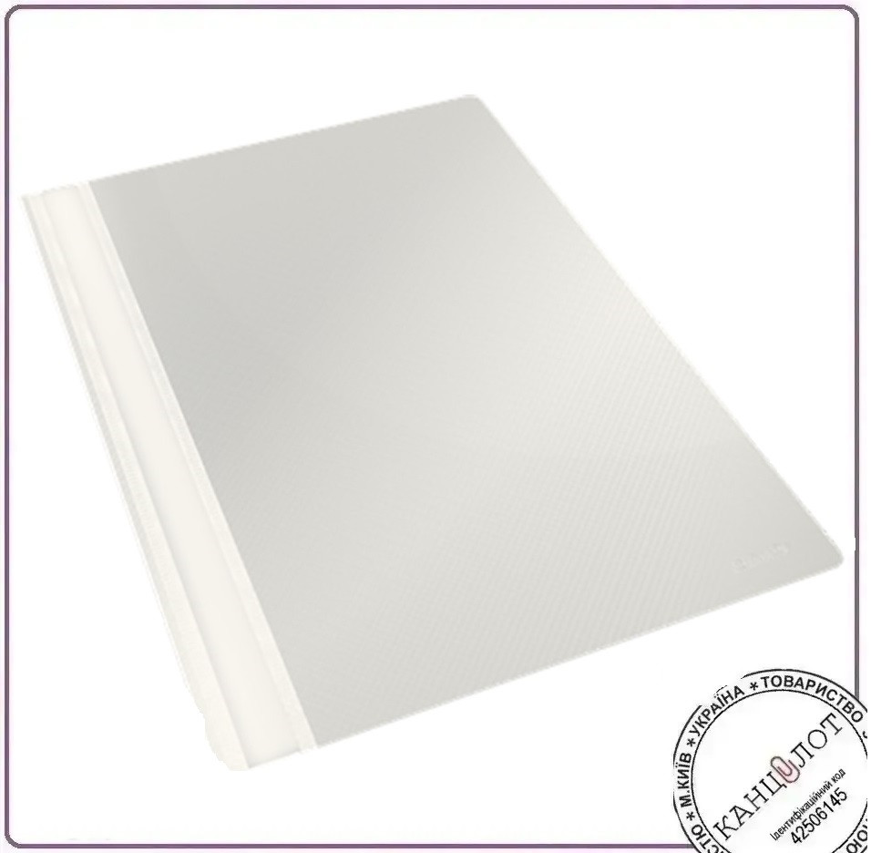 Швидкозшивач ESSELTE VIVIDA А4 , 25шт/уп., пластик білий (15382), фото 1