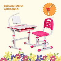 Детский комплект мебели парта Cubby Fressia Pink + стул FunDesk SST3LS Pink с жесткой фиксацией