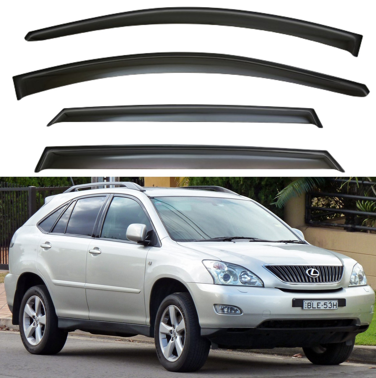 Вітровики Lexus RX II 330 2003-2009 (скотч) VIP Китай