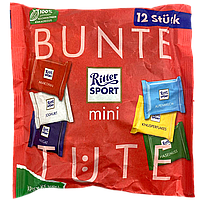 Шоколад асорті Ріттер Спорт Ritter Sport mini mix tute 12*16,67 200g (Код: 00-00016038)