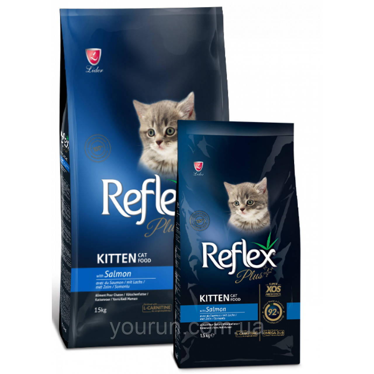 Reflex Plus (Рефлекс Плюс)- Повноцінний та збалансований сухий корм для кошенят з лососем 1.5 кг