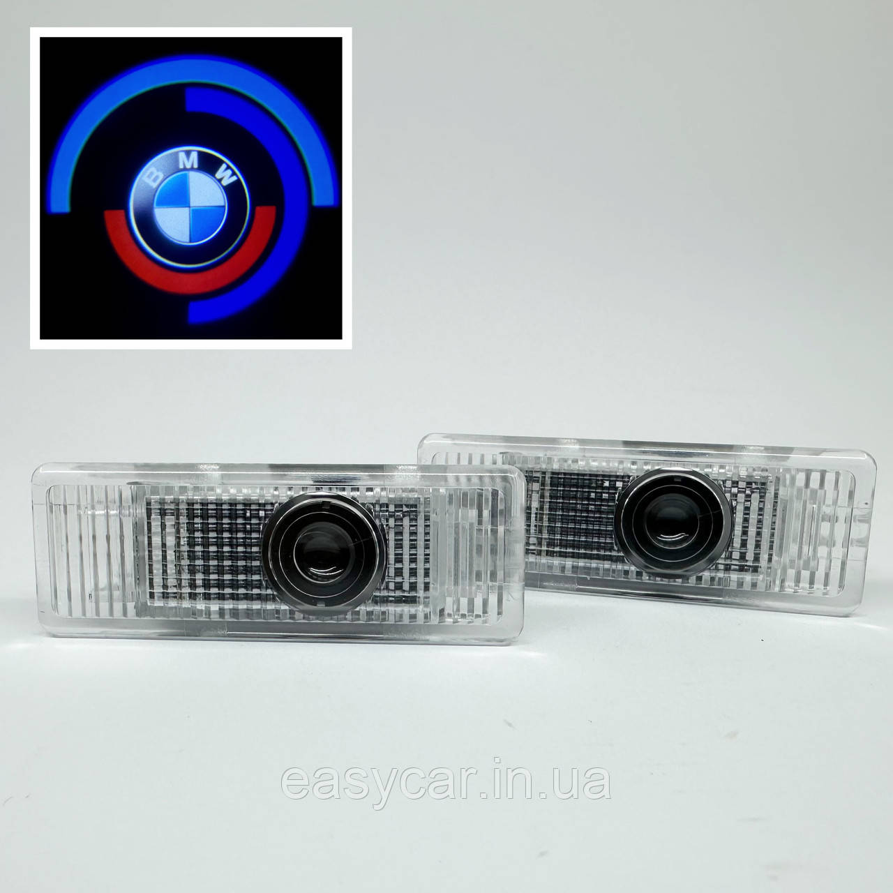 Логотип підсвічування дверей БМВ Lazer logo light BMW E60 E65 E70 E90 F10 Ювілейний
