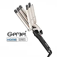 Плойка для завивки волос стайлер с керамическим покрытием пять волн Gemei GM-2933