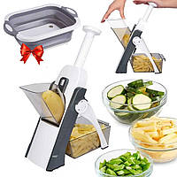 Мультислайсер тёрка Brava Spring Slicer + Подарок Доска для разделки / Овощерезка ручная / Слайсер для овощей