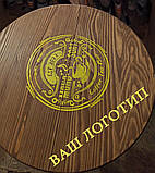 Кавовий Круглий Високий Розкладний Стіл Для барів Ресторанів або Кафе Власне виробництво Дерево, фото 5