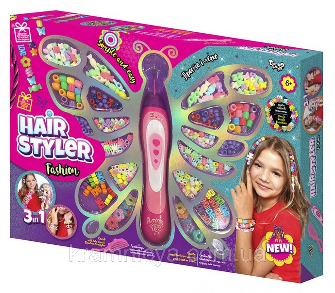 Набір для креативної творчості "Hair Styler. Fashion" (3в1), Danko Toys (HS-01-01)