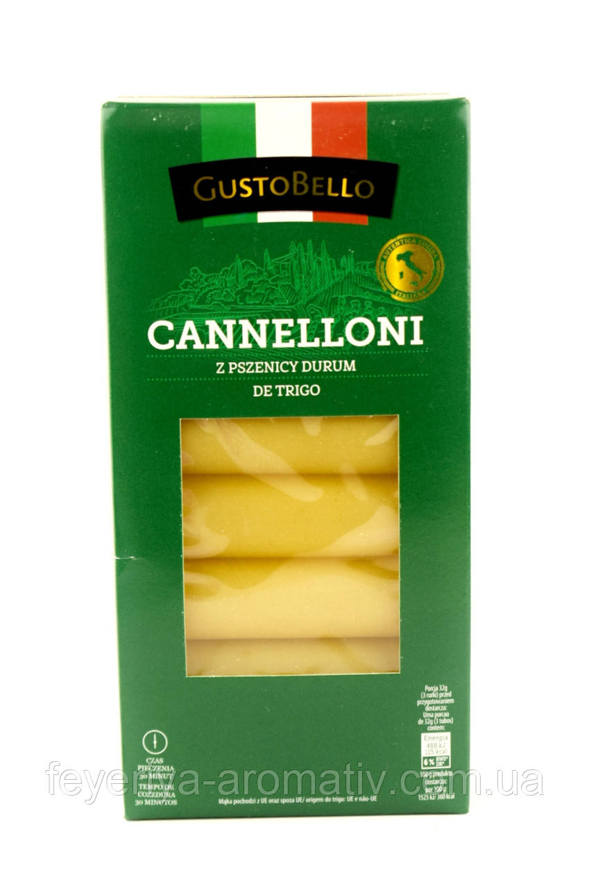 Макарони канелоні з твердих сортів GustoBello 250 г Італія