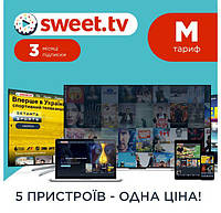 Стартовый пакет "SWEET.TV" М на 3 мес (скретч-карта)