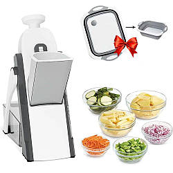 Мультислайсер Brava Spring Slicer + Подарунок Дошка обробна складна / Терка для овочів / Овочерізка ручна