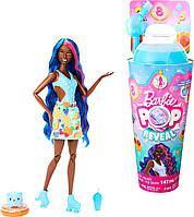 Кукла Барби мулатка сочные фрукты Фруктовый пунш Barbie Pop Reveal Fruit Punch Scent with Blue Hair