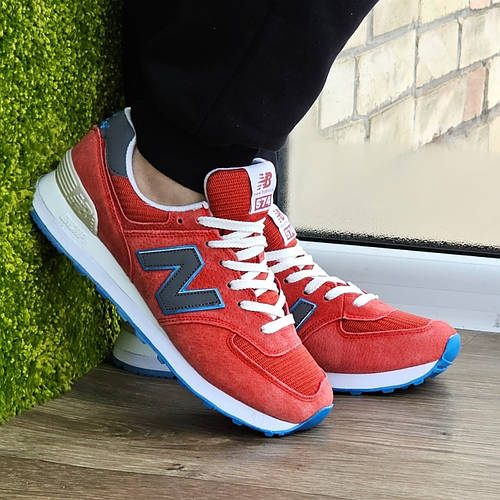 Мужские Кроссовки New B@lance 574 RED Красные Нью Баланс 41,42,43,44,45 ...