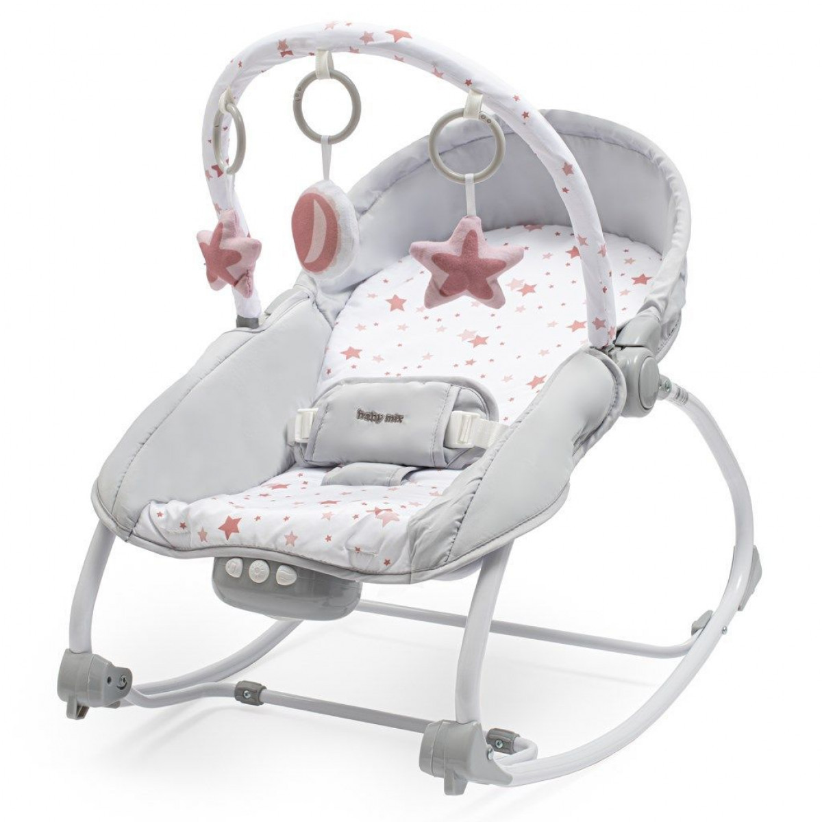 Лежак Baby Mix Зірочки рожеві 53427, grey