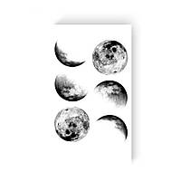 Временная татуировка "Фазы Луны" L-24, 6 картинок