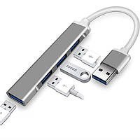 Концентратор перехідник кабель USB to x4 USB USB-хаб на 4 порти металевий AND 2-11