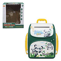 Дитячий Сейф - Скарбничка для хлопчиків та дівчат у вигляді рюкзачка з пандами