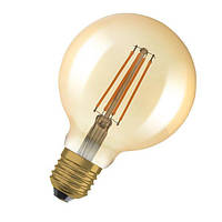 Лампа LED 6.5W 220V 725lm 2400K E27 DIM 95х135mm филаментная [4099854132315] OSRAM Vintage 1906 LED CLASSIC