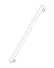 Лампа LED 6W 220V 640lm 2700K S14s 28х500mm пряма [4058075762411] OSRAM LEDINESTRA® BASE