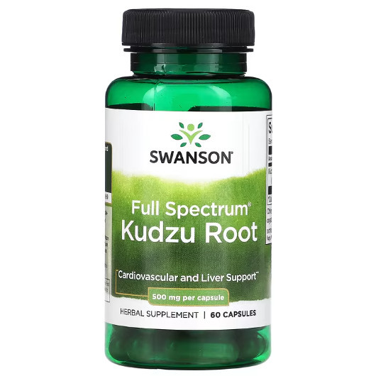 Swanson Full Spectrum Kudzu Root 500 mg 60 Caps - фото 1 - id-p2120077940