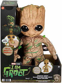 Інтерактивна плюшева фігурка Грут 28 см співає і танцює Mattel Marvel Groot Plush Figure HJM23 оригінал